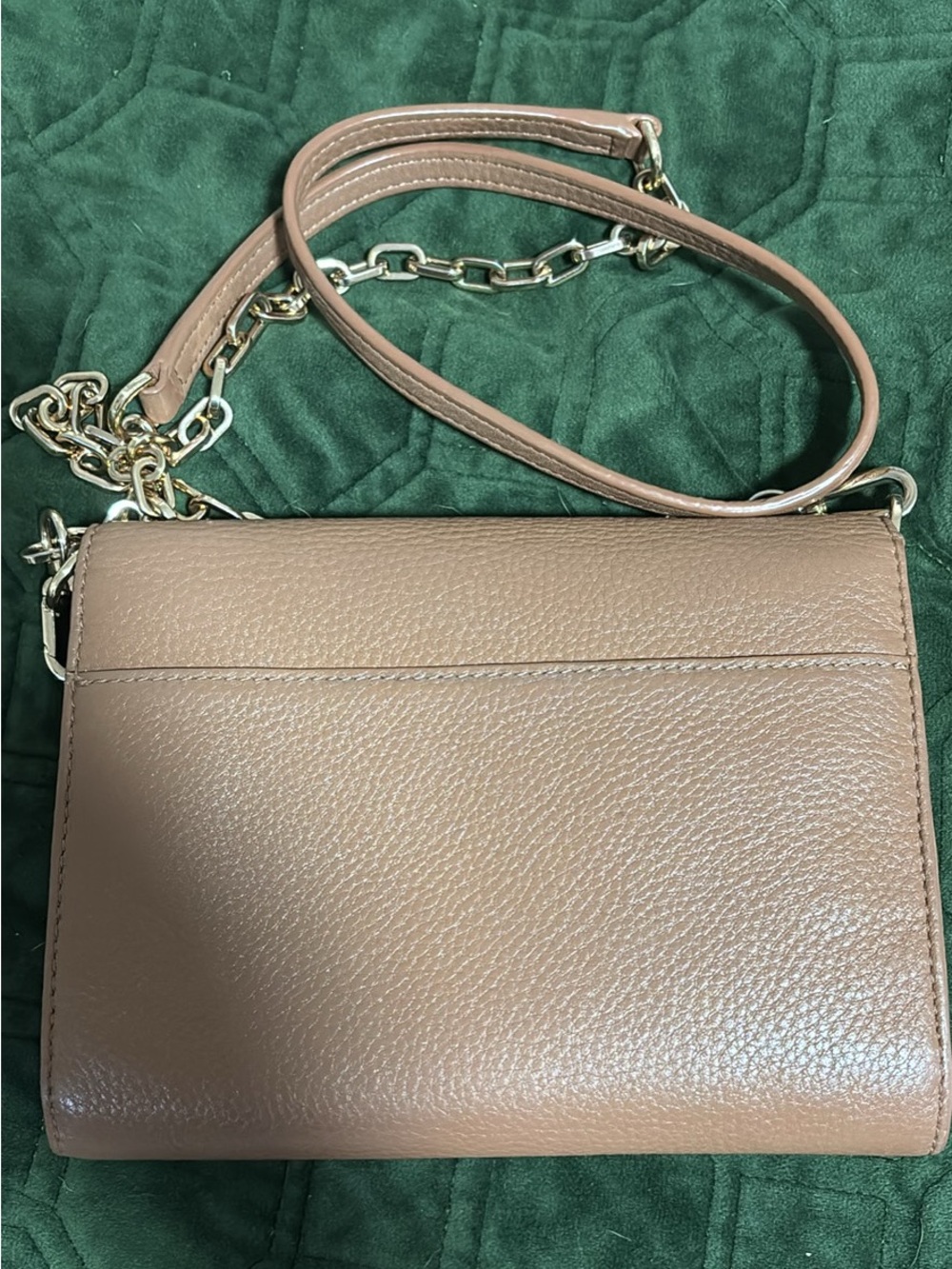 Tory Burch Beige/Tan Leather Chain Crossbody Wallet - Picture 4 of 6